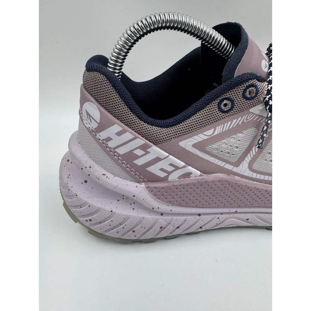 Hi-Tec Women Trail Shoe Athletic 7.5 Breathable Mesh, Lace Up, Lilac, Purple